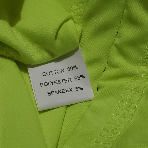 Ruched Bodycon Neon Dress Size Large Bright Neon Dress - Picture 6 of 10